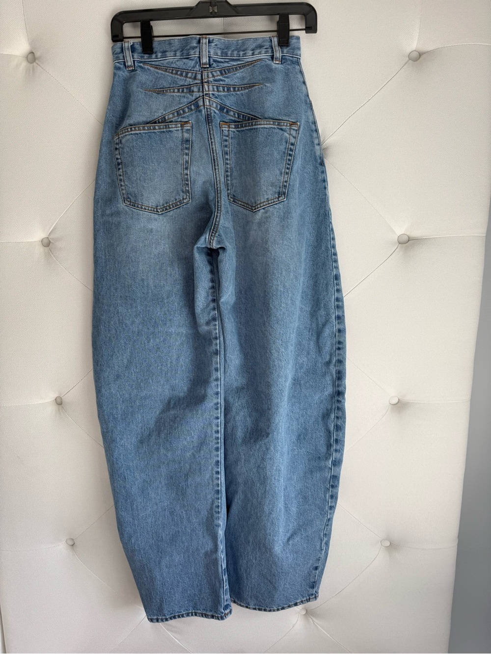 Alaïa High-Rise Round Denim Jeans / Pants in Blue Size FR 36 - Picture 7 of 11